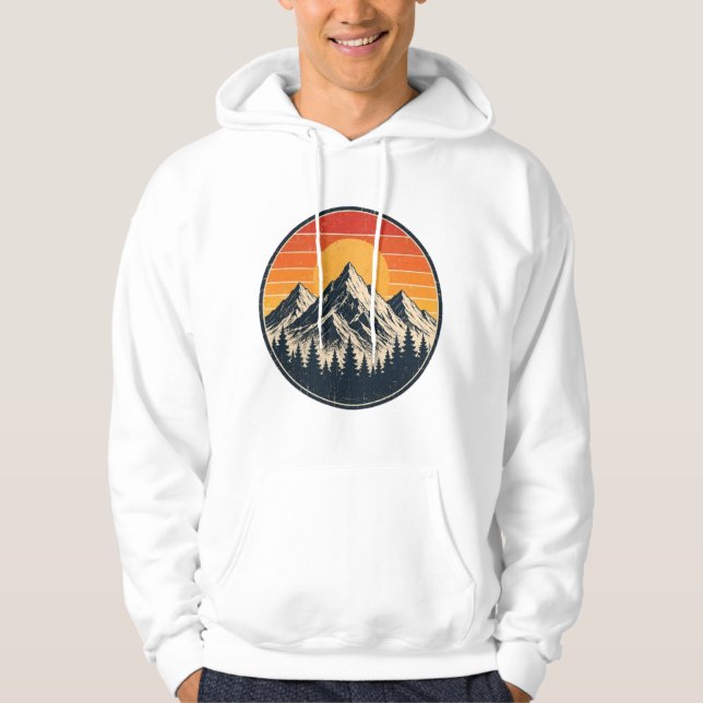 Sudadera Montaña del Atardecer Retro  (Anverso)