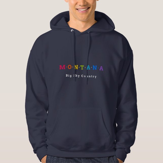 Sudadera Montana, Estados Unidos. Gran País del Cielo. (Anverso)