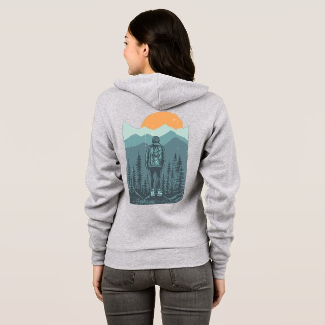 Sudadera Montaña Forest Sunset Mochila Mujer Senadora (Reverso completo)