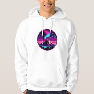 Sudadera Montaña Neon bajo cielo estrellado - Noche futuris