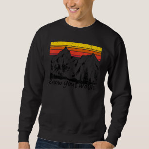 Sudadera Montaña Vintage Conoce Tu Valor Mente Positiva Ins