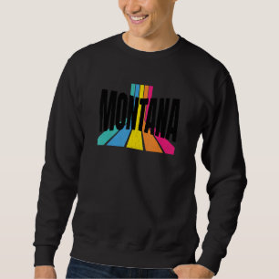 Sudadera Montana Vintage Moderno Retro Rayas Montana Cool 