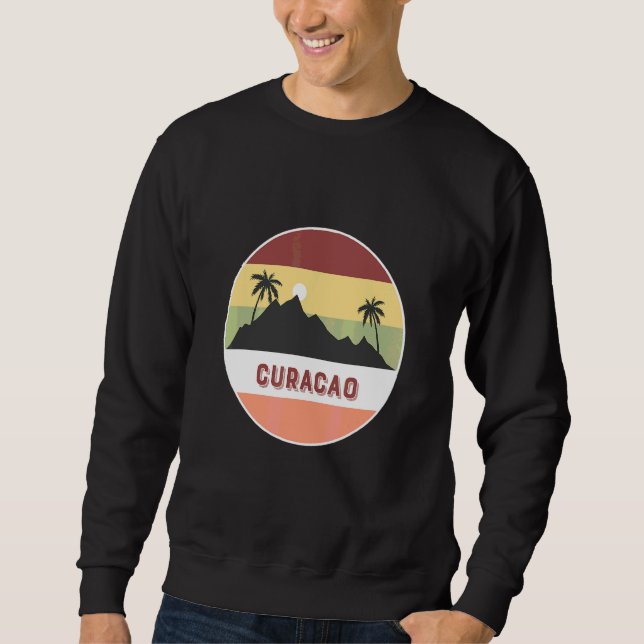 Sudadera Montaña y palmeras de Curazao (Anverso)