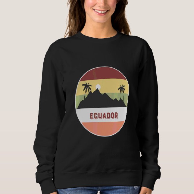 Sudadera Montaña y palmeras de Ecuador (Anverso)