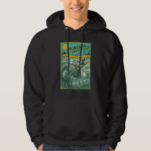 Sudadera Montana Yellowstone Pesca Guay Fun Retro Viaje