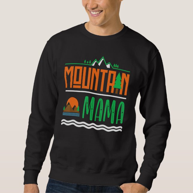 Sudadera Montañas al aire libre Mama Camping Home (Anverso)