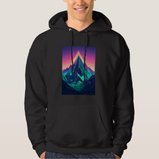 Sudadera Montañas cibernéticas futuristas con un aspecto di