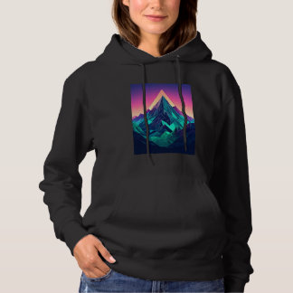 Sudadera Montañas cibernéticas futuristas con un aspecto di