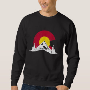Sudadera Montañas de Bandera Colorado Esquí Senderismo Camp