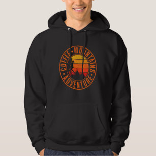 Sudadera Montañas De Café Y Escalada De Aventura Retro