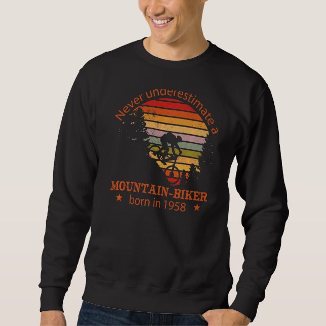 Sudadera Montañas De Ciclismo De Cumpleaños Mtb Bicycles Vi (Anverso)