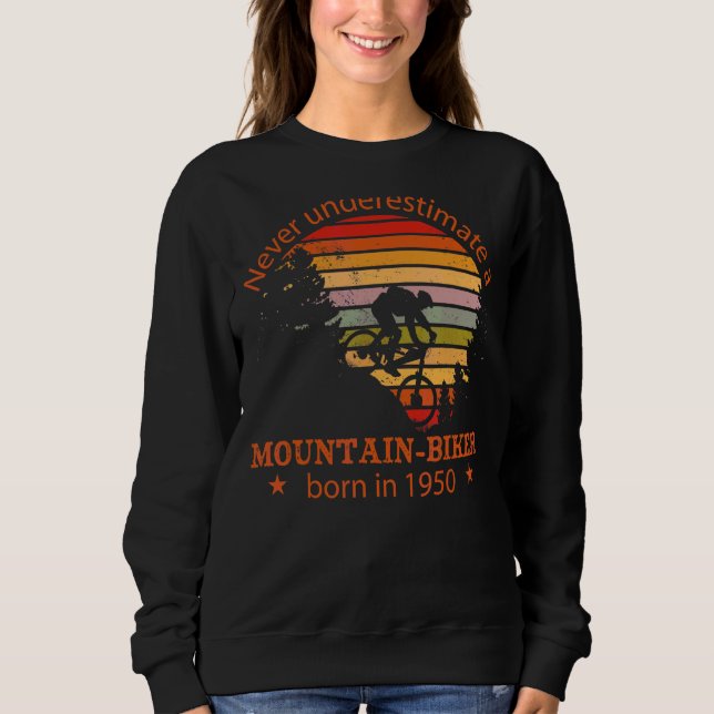 Sudadera Montañas De Ciclismo De Cumpleaños Mtb Bicycles Vi (Anverso)