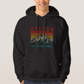 Sudadera Montañas de Oregón Vintage Senderismo Pacífico Nor