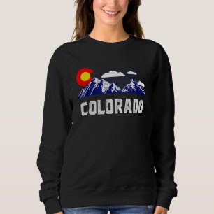 Sudadera Montañas de recuerdo de la bandera del mapa de Den