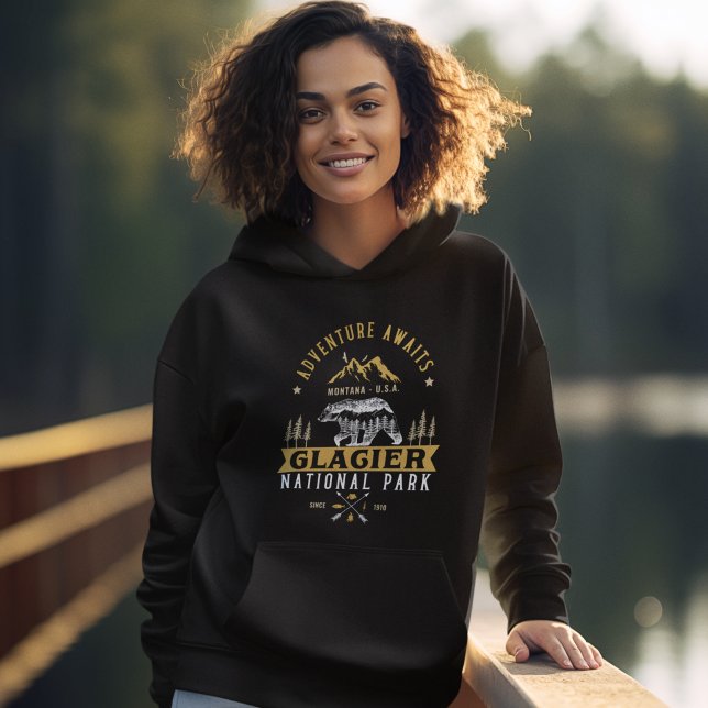 Sudadera Montana's Glacier National Park Woodland Scenery (Subido por el creador)