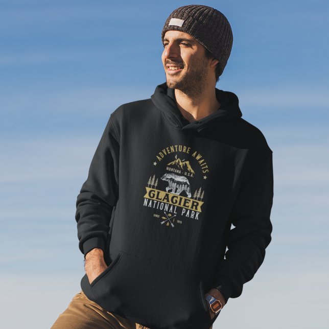 Sudadera Montana's Glacier National Park Woodland Scenery (Subido por el creador)