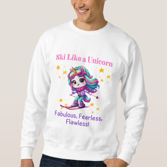 Sudadera Montañas mágicas de deportes de invierno de esquí  (Anverso)