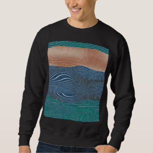 Sudadera Montañas paisajísticas naturales: patrón sin fisur