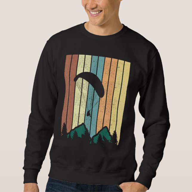Sudadera Montañas Retro Parapente (Anverso)
