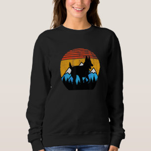 Sudadera Montañas Retro Sunset K9 Malinois Belga Holandés S