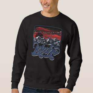 Sudadera Montañas Rocosas Idaho Vintage Senderismo y Ca al