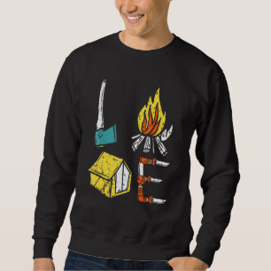 Sudadera Montañas Vintage Camping Disfrute de Senderismo al