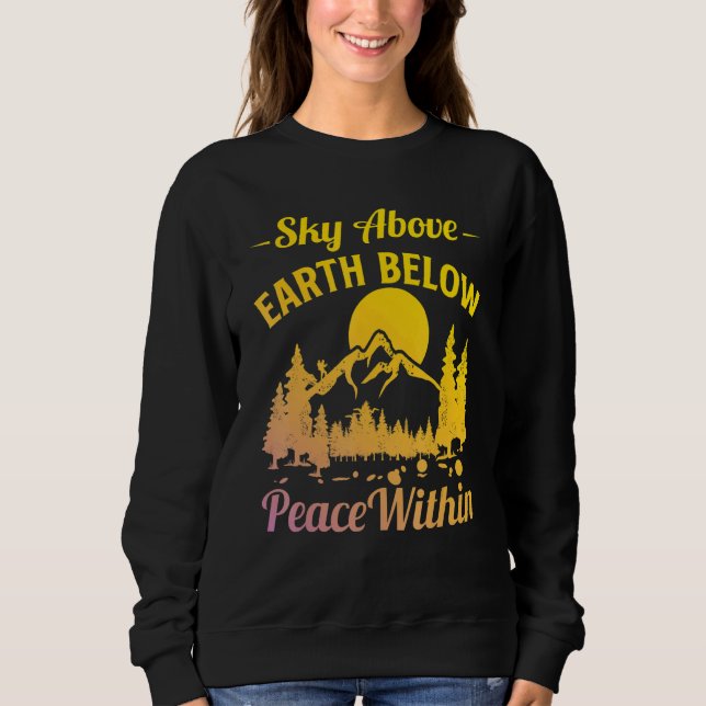 Sudadera Montañeros  Cielo Arriba Tierra Abajo Paz Interior (Anverso)