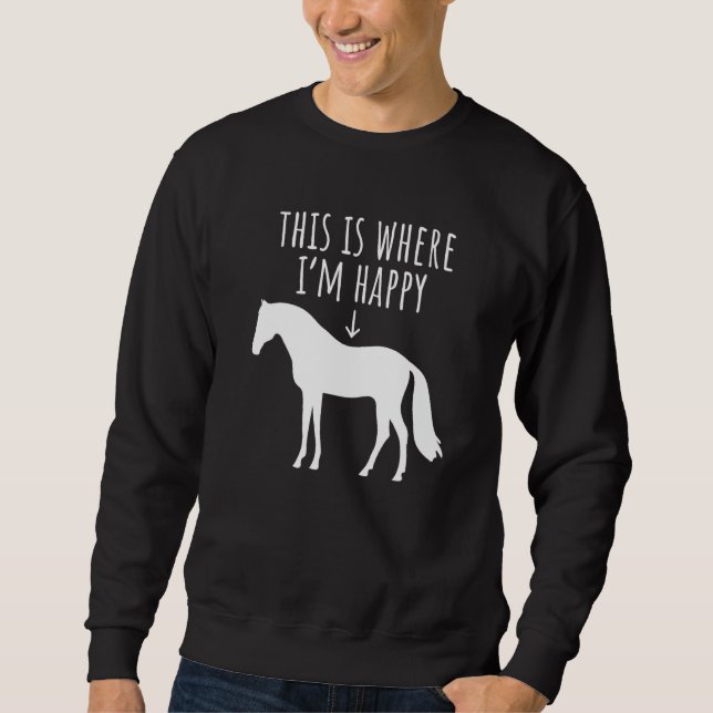 Sudadera Montar a caballo me hace feliz caballo (Anverso)