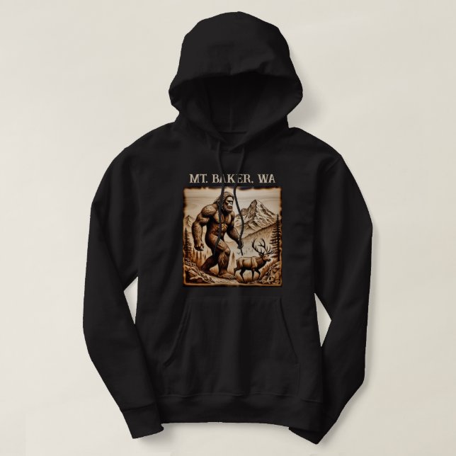 Sudadera Monte Baker de pie grande, WA (Diseño del anverso)