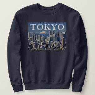 Sudadera Monte Fuji panorama del distrito de Shinjuku Tok