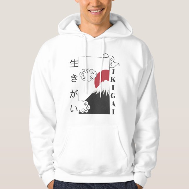 Sudadera monte fuji retro kanji japonés (Anverso)