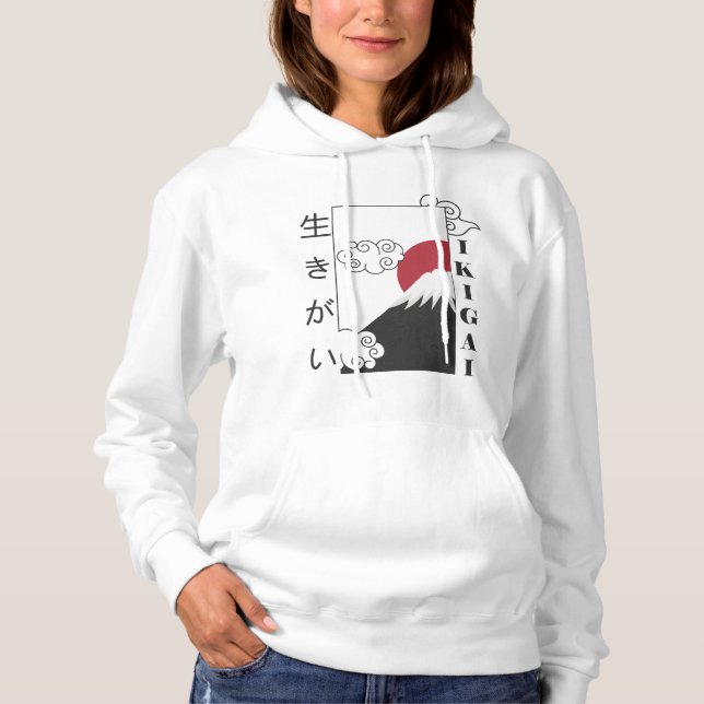 Sudadera monte fuji retro kanji japonés (Anverso)