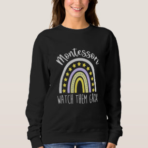 Sudadera Montessori los ve crecer maestro arcoiris Lea
