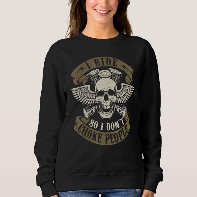 Sudadera Monto así que no estrangulo a la gente Alas de mot (Anverso)