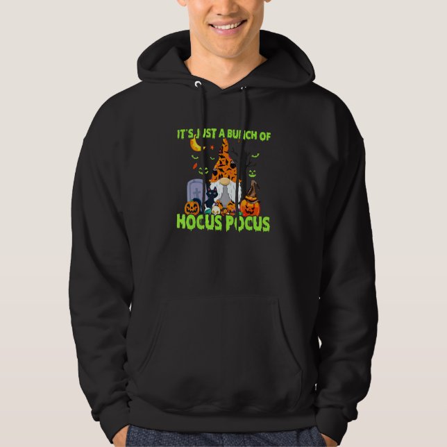 Sudadera Montón De Hocus Pocus Calabaza Gnome Gatos Asustad (Anverso)