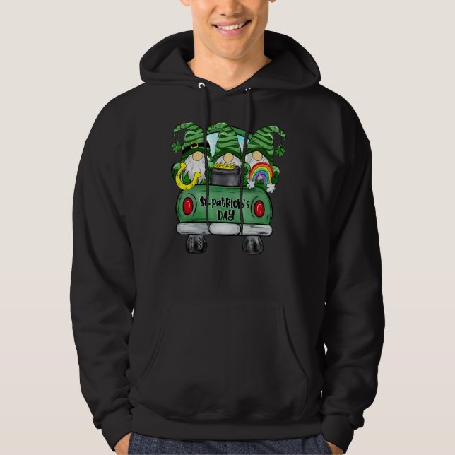 Sudadera Montones de Gnomies de Camiones Luck St Patrick's  (Anverso)