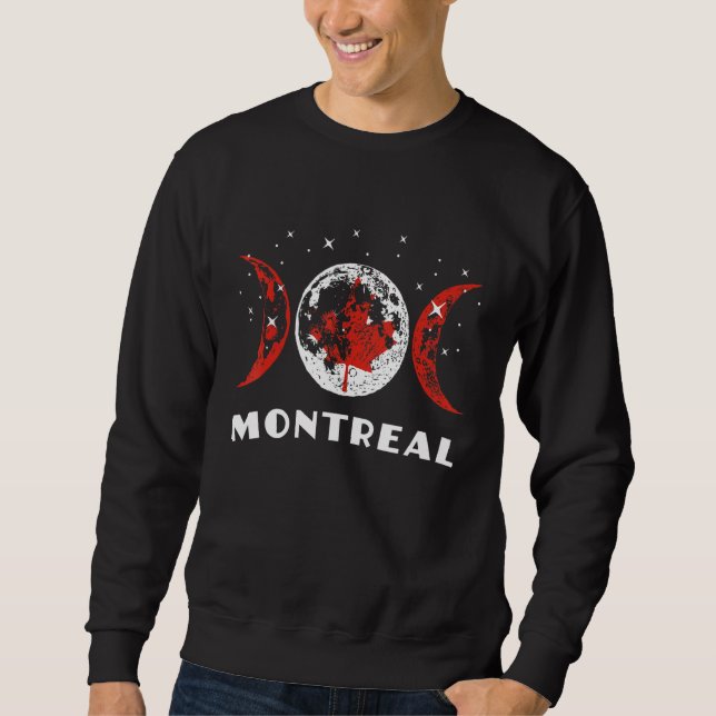 Sudadera Montreal Canadá Bandera Hoja de Arce Canadiense (Anverso)