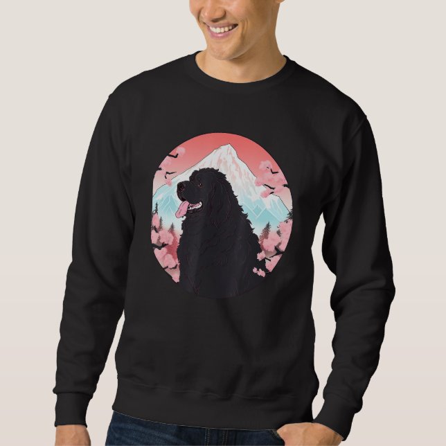 Sudadera Monumento al perro en Terranova Monta Fuji (Anverso)