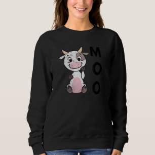 Sudadera Moo Baby Cow Country Life Farm Animal Cow
