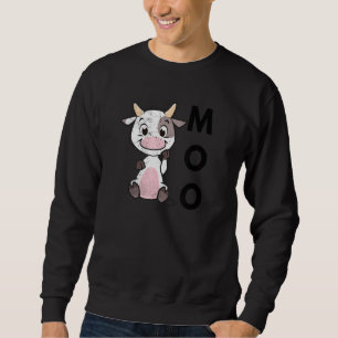 Sudadera Moo Baby Cow Country Life Farm Animal Cow