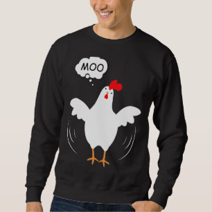 Sudadera MOO Cow Chicken Chicken dice que Moo Cow Sound 'MO
