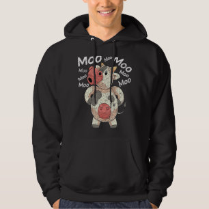 Sudadera Moo Cute Farm Animal Lover Gracioso Granjero Vaca