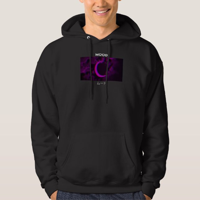 Sudadera Mood Purple Moon Vaporwave Gótico estético (Anverso)
