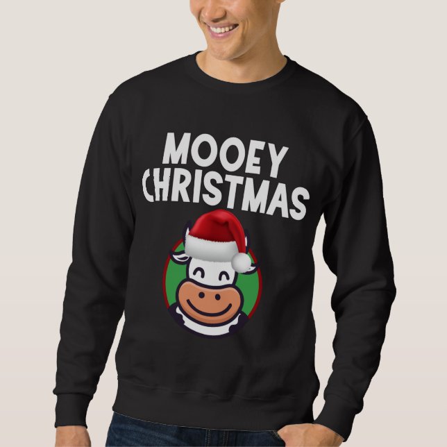 Sudadera Mooey Navidades Feliz Navidad Con Una Cubierta Vac (Anverso)