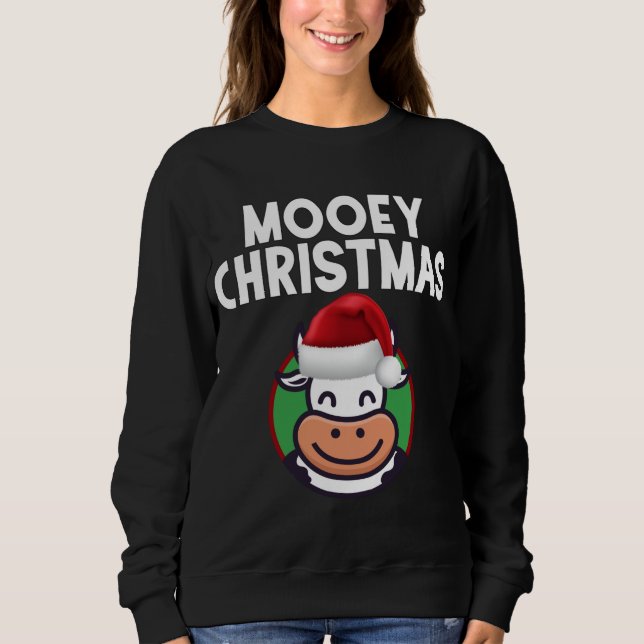 Sudadera Mooey Navidades Feliz Navidad Con Una Cubierta Vac (Anverso)