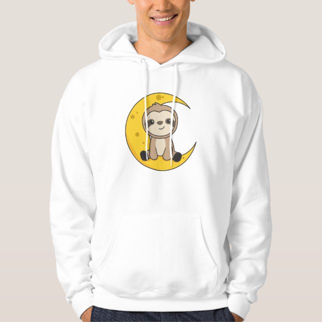 Sudadera Moon Animal Sloth Cute Animales Para Niños (Anverso)