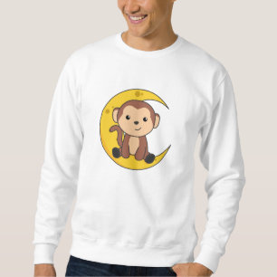 Sudadera Moon Animals Monkey Sweet Animals Monkey Para Niño