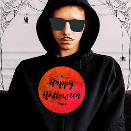Sudadera Moon Halloween Mens, Naranja rojo y elegante