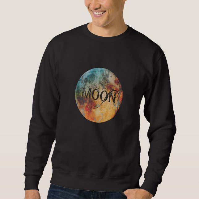 Sudadera Moon Lettering Moon Mystical Full Moon Space Astro (Anverso)