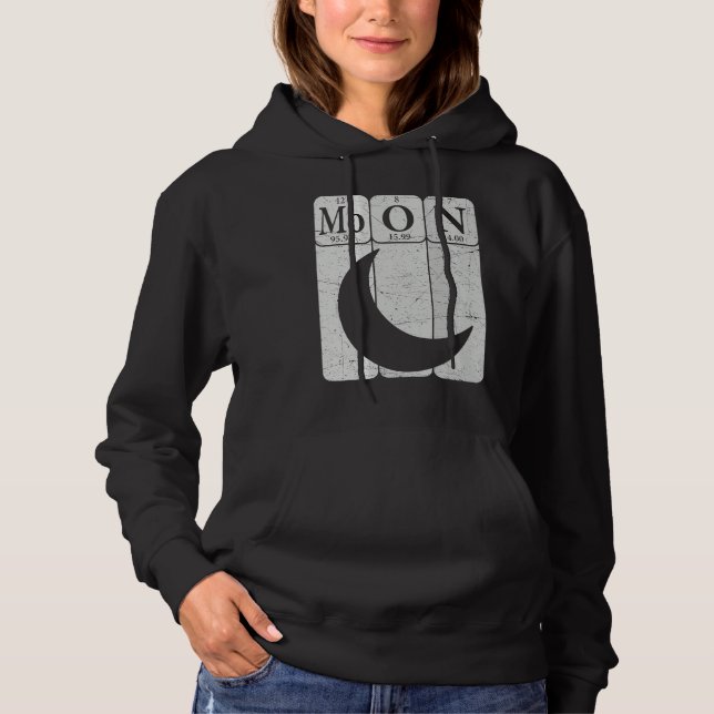 Sudadera Moon Periodic Table Elements Moon Space Nerd Moon  (Anverso)